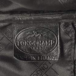 مملوكة مسبقًا Longchamp Roseau Black Croc Embossed Leather Tote