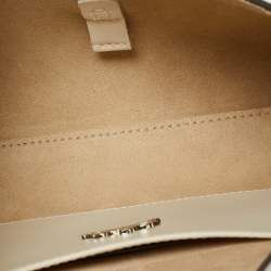 Pre Owned Longchamp Le Roseau Small Off White Leather Hobo