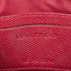 Pre Owned Longchamp Le Roseau Red Leather Hobo