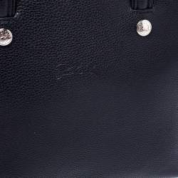 Pre Owned  Longchamp Black Leather Shop-it M Tote