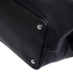 Pre Owned  Longchamp Black Leather Shop-it M Tote