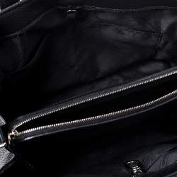 Pre Owned  Longchamp Black Leather Shop-it M Tote