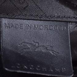 Pre Owned  Longchamp Black Leather Shop-it M Tote