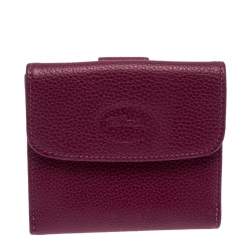 Longchamp Roseau Women's Leather Wallet (tri-fold) Pink