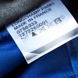 Pre Owned Longchamp Black Printed Patent Leather Tote