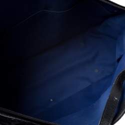 Pre Owned Longchamp Black Printed Patent Leather Tote