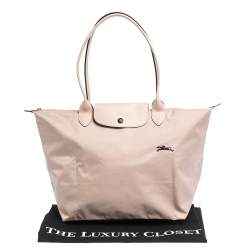 Longchamp Pink Nylon and Leather Le Pliage Tote