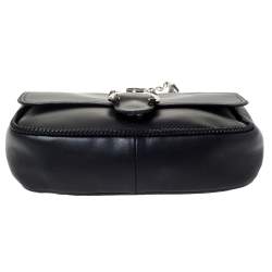 Pre Owned Longchamp Black Leather Amazone Shoulder Bag
