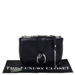 Pre Owned Longchamp Black Leather Amazone Shoulder Bag