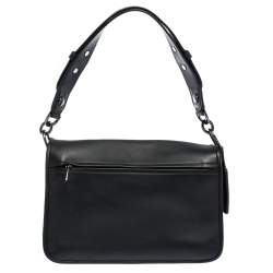 Longchamp Black/Khaki Leather and Suede Le Pliage Heritage Top Handle Bag