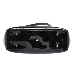 Pre Owned Longchamp Black Patent Leather Roseau Tote