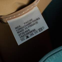 Pre Owned Longchamp Aqua Blue Nylon XL Le Pliage Tote