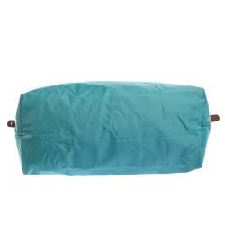 Pre Owned Longchamp Aqua Blue Nylon XL Le Pliage Tote