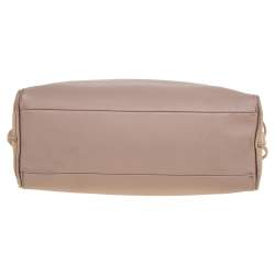 Pre Owned Longchamp Pink/Nude Leather Medium Penelope Fantasie Tote