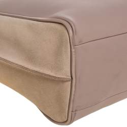 Pre Owned Longchamp Pink/Nude Leather Medium Penelope Fantasie Tote