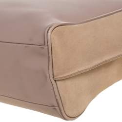 Pre Owned Longchamp Pink/Nude Leather Medium Penelope Fantasie Tote