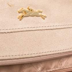 Pre Owned Longchamp Pink/Nude Leather Medium Penelope Fantasie Tote