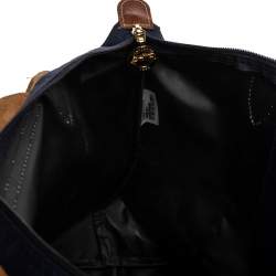 Pre Owned Longchamp Navy Blue Nylon Small Le Pliage Tote