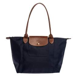 Pre Owned Longchamp Navy Blue Nylon Small Le Pliage Tote
