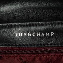 Pre Owned Longchamp Black Leather Amazone Shoulder Bag