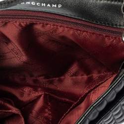 Pre Owned Longchamp Black Leather Amazone Shoulder Bag