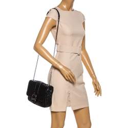 Pre Owned Longchamp Black Leather Amazone Shoulder Bag