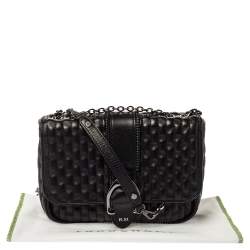 Pre Owned Longchamp Black Leather Amazone Shoulder Bag