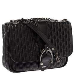 Pre Owned Longchamp Black Leather Amazone Shoulder Bag