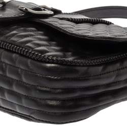 Pre Owned Longchamp Black Leather Amazone Shoulder Bag