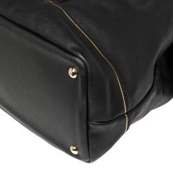 Pre Owned Longchamp Black Leather Legend Tote