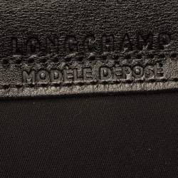 Pre Owned Longchamp Black Nylon and Leather Small Le Pliage Tote