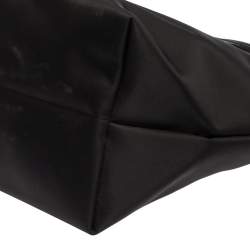 Pre Owned Longchamp Black Nylon and Leather Small Le Pliage Tote