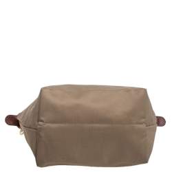 Pre Owned Longchamp Beige Nylon Mini Le Pliage Tote