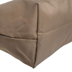 Pre Owned Longchamp Beige Nylon Mini Le Pliage Tote