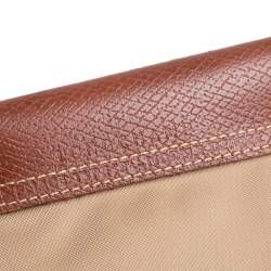 Pre Owned Longchamp Beige Nylon Mini Le Pliage Tote