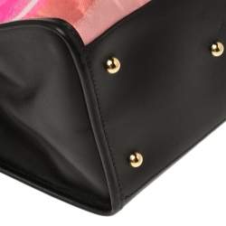 Pre Owned Longchamp Multicolor Leather and Canvas Le Pliage Heritage Tote