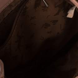 Pre Owned Longchamp Pink Leather Le Pliage Backpack