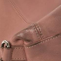 Pre Owned Longchamp Pink Leather Le Pliage Backpack