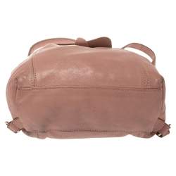 Pre Owned Longchamp Pink Leather Le Pliage Backpack