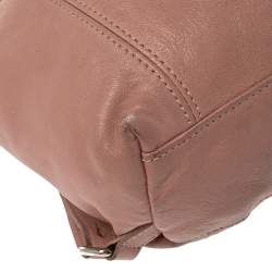 Pre Owned Longchamp Pink Leather Le Pliage Backpack