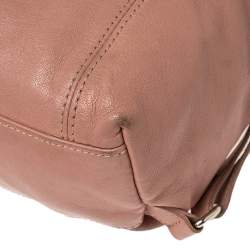 Pre Owned Longchamp Pink Leather Le Pliage Backpack