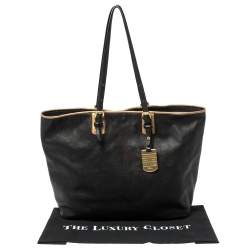 Pre Owned Longchamp Black Leather Tote