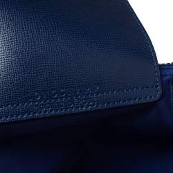 Pre Owned Longchamp Blue Nylon and Leather Le Pliage Neo Tote