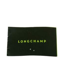 Pre Owned Longchamp Blue/Brown Fabric and Leather Surf and The City Le Pliage Tote