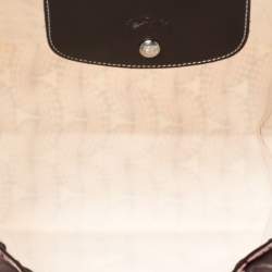 Longchamp Pink/Brown Fabric and Leather  Surf and The City Le Pliage Tote