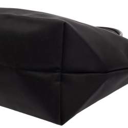 Pre Owned Longchamp Black Nylon and Leather Small Le Pliage Tote