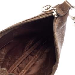 Pre Owned Longchamp Brown Leather Shoulder Bag