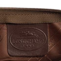 Pre Owned Longchamp Brown Leather Shoulder Bag