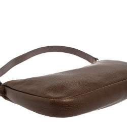 Pre Owned Longchamp Brown Leather Shoulder Bag