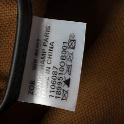Pre Owned Longchamp Black Coated Canvas and Leather Le Pliage Tote
